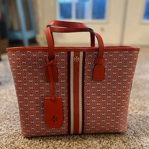 Tory Burch Gemini Link Small Canvas Tote w/ Crossbody Strap 🤩EUC🤩